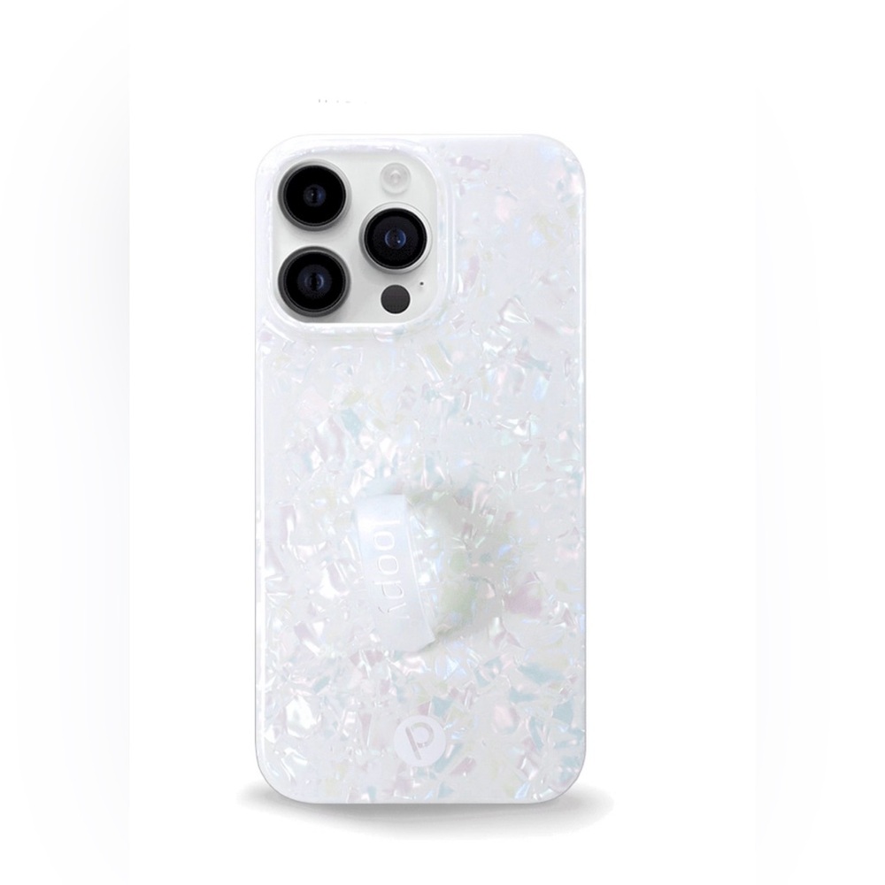 Loopy Case for iPhone 14 Pro Max- White Opal Shell